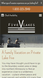Mobile Screenshot of fivelakesresort.com